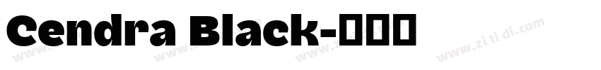 Cendra Black字体转换